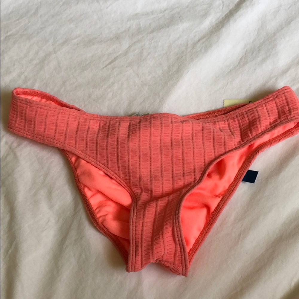 NWT. Lucky Brand Coral Cheeky Bikini Bottoms